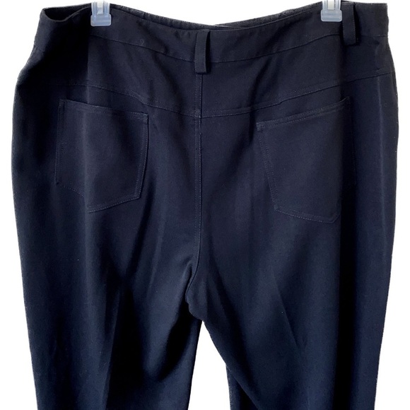 Rafaella Black Curvy Loose Fit Stretch Office Pants with Jean Style Size 20W - Picture 3 of 6